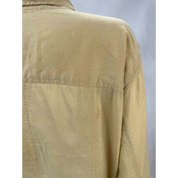 Calvin Klein Jeans Womens Beige Embroidered Button-Up Long Sleeve Shirt 2X - Picture 12 of 16